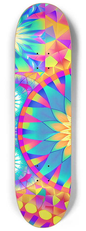 Abstract Psychedelic Pattern - Custom Skateboard 8-1/4 Skateboard Deck