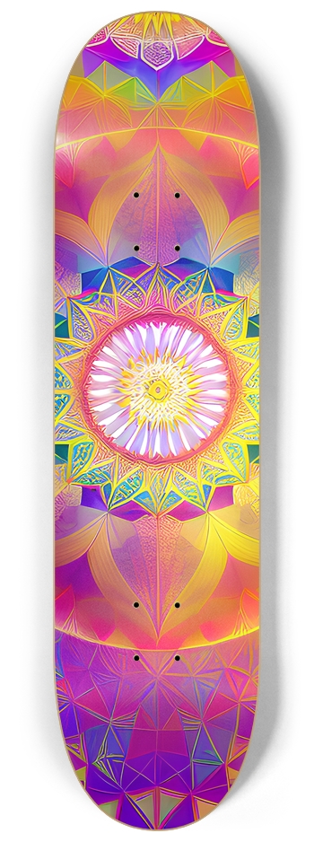 Psychedelic Abstract Pattern - Custom Skateboard 8-1/4 Skateboard Deck