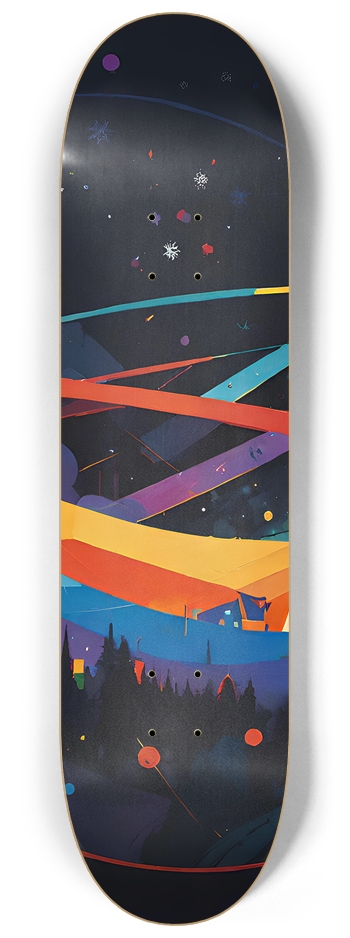 Color Lines - Custom Skateboard 8-1/4 Skateboard Deck