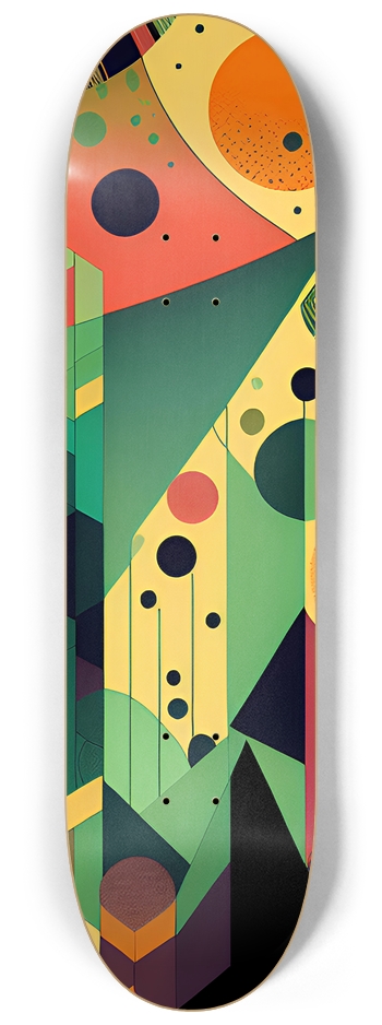 Abstract Shapes - Custom Skateboard 8-1/4 Skateboard Deck