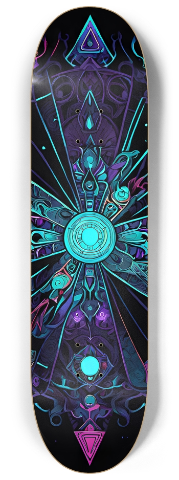 Neon Stargate - Custom Skateboard 8-1/4 Skateboard Deck
