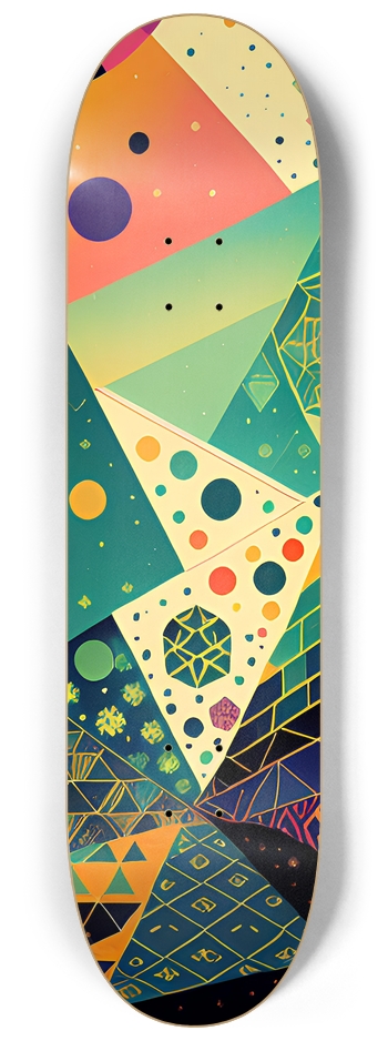 Circles and Shapes - Custom Skateboard 8-1/4 Skateboard Deck