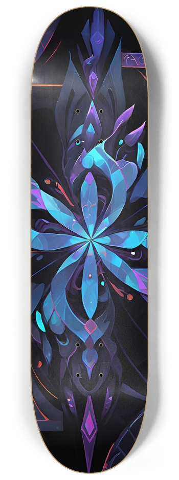 Blue Radial Design - Custom Skateboard 8-1/4 Skateboard Deck