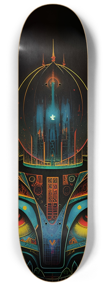 Space Fortress - Custom Skateboard 8-1/4 Skateboard Deck