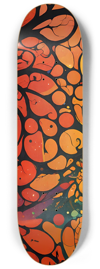 Orange Cells - Custom Skateboard 8-1/4 Skateboard Deck