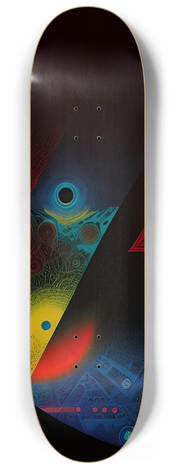 Dark Abstract Space - Custom Skateboard 8-1/4 Skateboard Deck