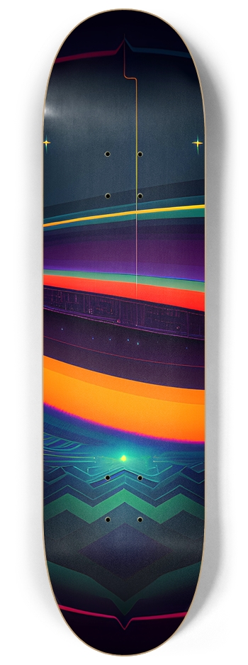 Color Lines - Custom Skateboard 8-1/4 Skateboard Deck