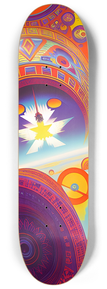 Abstract Psychedelic Pattern - Custom Skateboard 8-1/4 Skateboard Deck