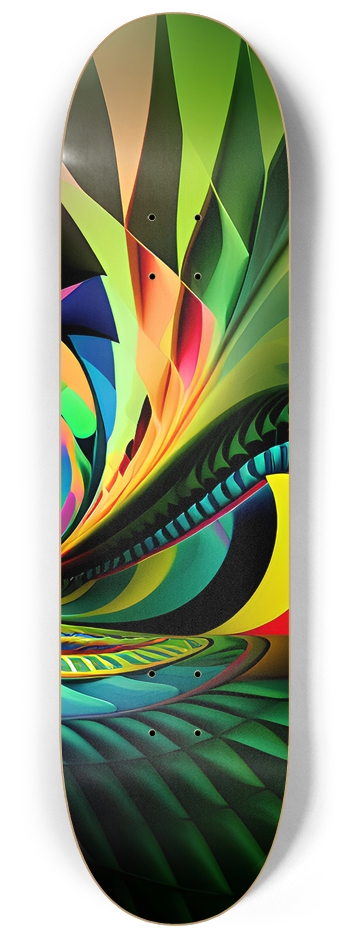 Abstract Psychedelic Pattern - Custom Skateboard 8-1/4 Skateboard Deck