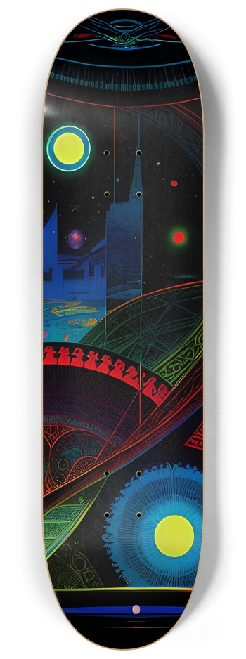 Orbs in Space - Custom Skateboard 8-1/4 Skateboard Deck