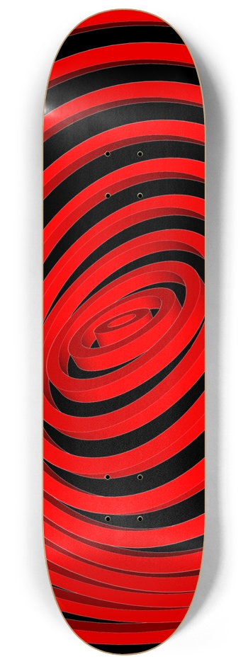 3D Concentric Rings - Custom Skateboard 8-1/4 Skateboard Deck