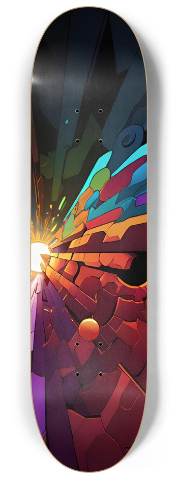 The Exploding World - Custom Skateboard 8-1/4 Skateboard Deck