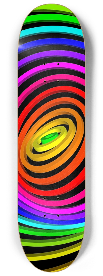 Psychedelic Rings - Custom Skateboard 8-1/4 Skateboard Deck
