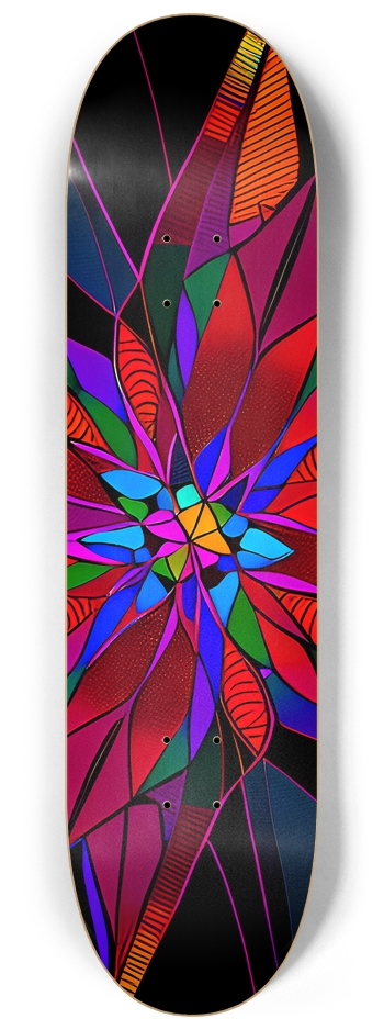 Psychedelic Flower - Custom Skateboard 8-1/4 Skateboard Deck