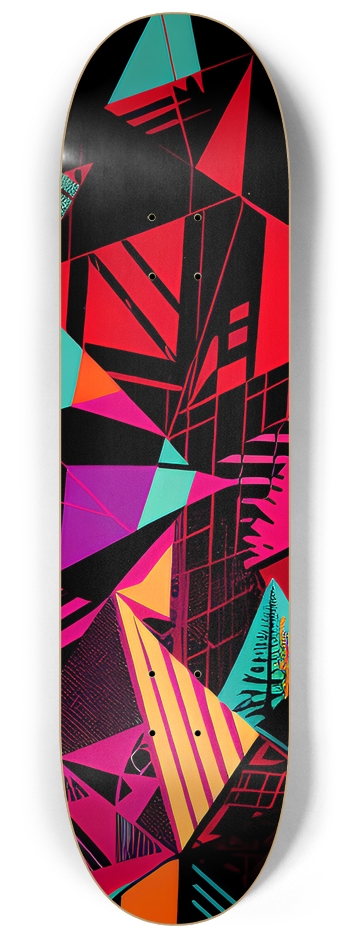 80s Abstract Pattern - Custom Skateboard 8-1/4 Skateboard Deck