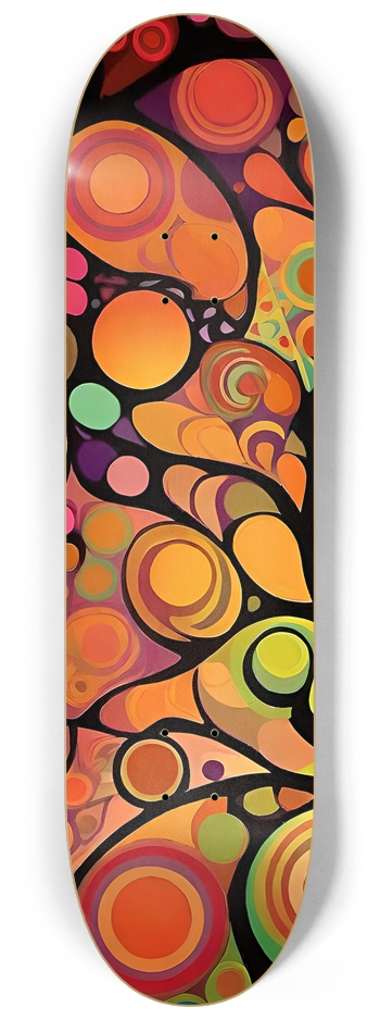 Colorful Circles - Custom Skateboard 8-1/4 Skateboard Deck