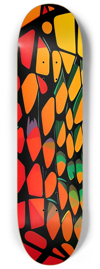 Orange Cells - Custom Skateboard 8-1/4 Skateboard Deck