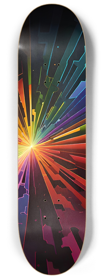 Psychedelic Radial Pattern - Custom Skateboard 8-1/4 Skateboard Deck