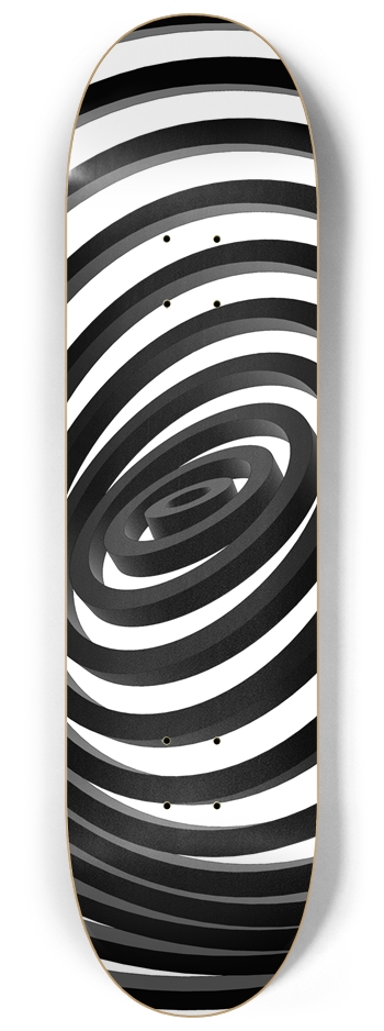 3D Concentric Rings - Custom Skateboard 8-1/4 Skateboard Deck