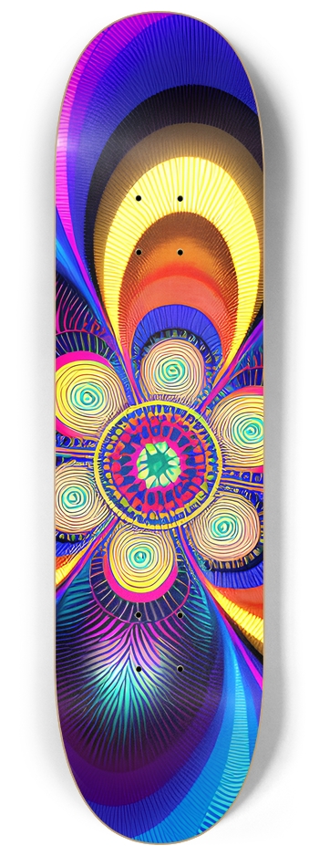 Psychedelic Spirals - Custom Skateboard 8-1/4 Skateboard Deck