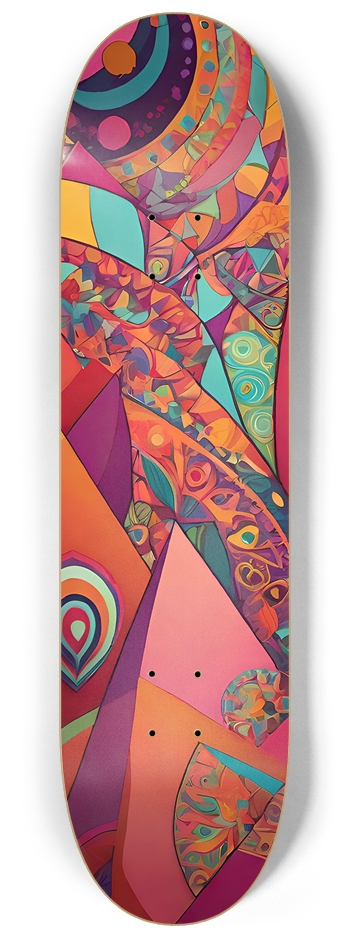 Psychedelic Abstract Painting - Custom Skateboard 8-1/4 Skateboard Deck
