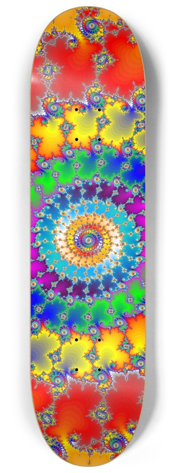 Psychedelic Spiral Fractal - Custom Skateboard 8-1/4 Skateboard Deck