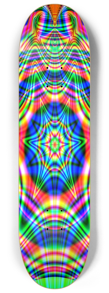 Neon Radial Design - Custom Skateboard 8-1/4 Skateboard Deck