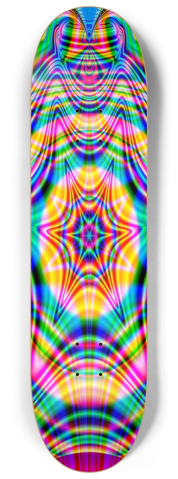 Psychedelic Radial Design - Custom Skateboard 8-1/4 Skateboard Deck