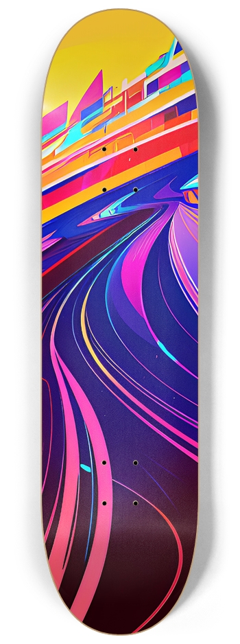 Psychedelic Swirls - Custom Skateboard 8-1/4 Skateboard Deck