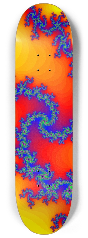 Psychedelic Spiral Fractal - Custom Skateboard 8-1/4 Skateboard Deck