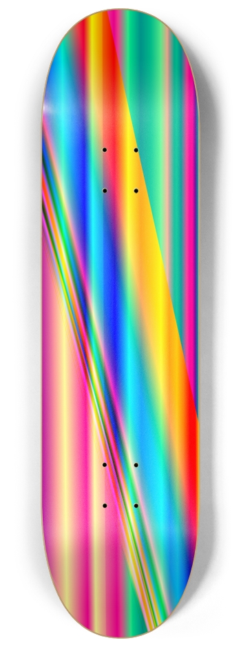 Psychedelic Stripes - Custom Skateboard 8-1/4 Skateboard Deck