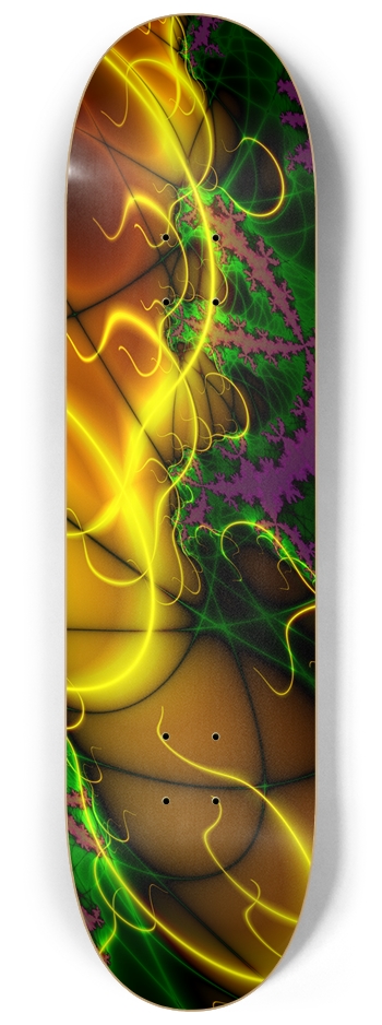 Abstract Neon Lines - Custom Skateboard 8-1/4 Skateboard Deck