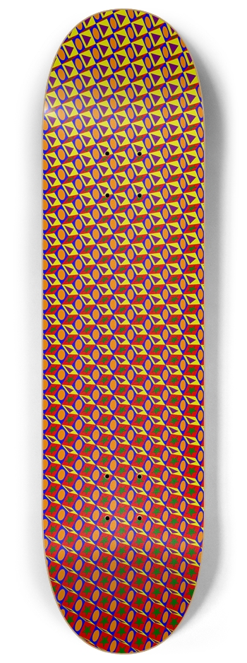 Psychedelic Shapes Pattern - Custom Skateboard 8-1/4 Skateboard Deck