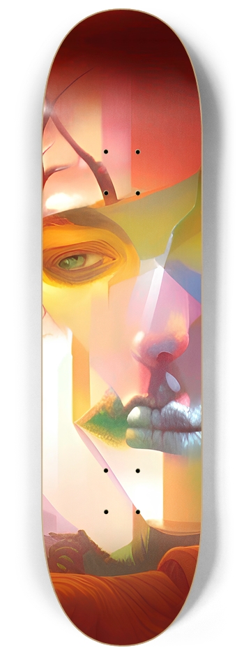 Distorted Face - Custom Skateboard 8-1/4 Skateboard Deck