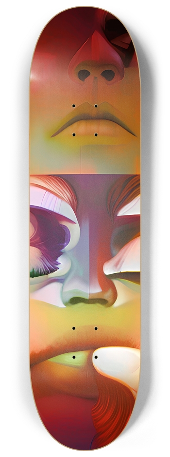 Distorted Faces - Custom Skateboard 8-1/4 Skateboard Deck