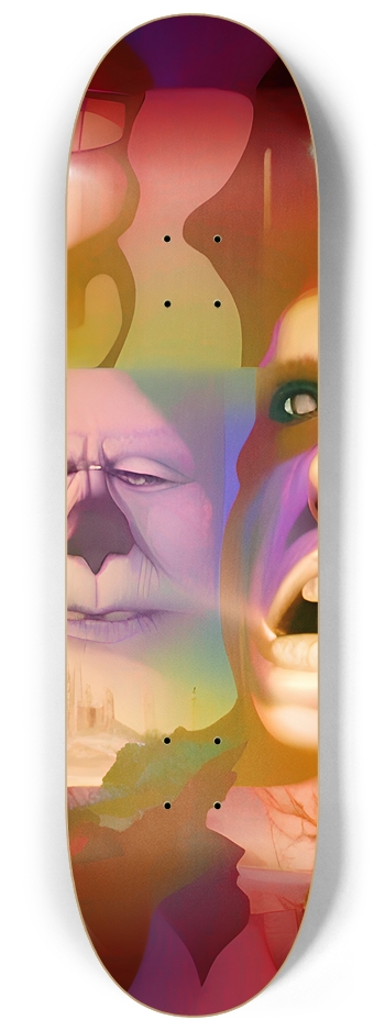 Distorted Faces - Custom Skateboard 8-1/4 Skateboard Deck
