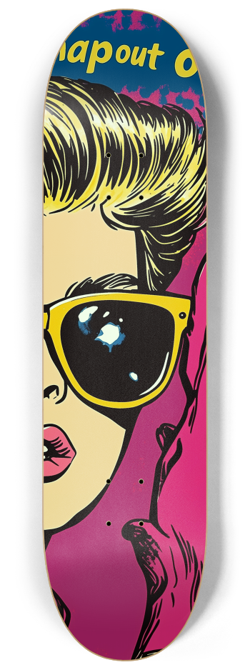 pop art Snap out of it deck wall Skateboard Ser #2 8-1/4 Skateboard Deck