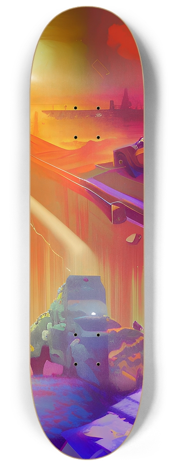 Psychedelic Landscapes - Custom Skateboard 8-1/4 Skateboard Deck