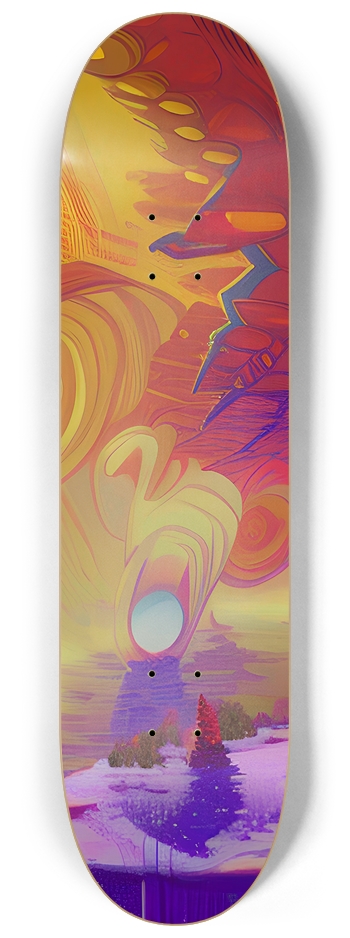 Abstract Psychedelic Design - Custom Skateboard 8-1/4 Skateboard Deck