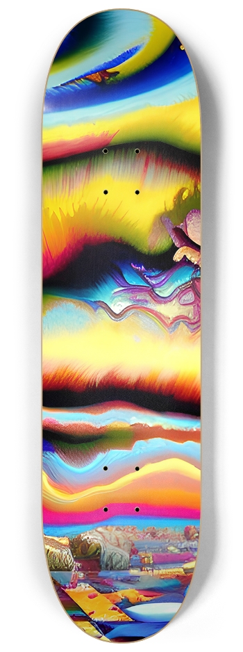 Abstract Psychedelic Design - Custom Skateboard 8-1/4 Skateboard Deck