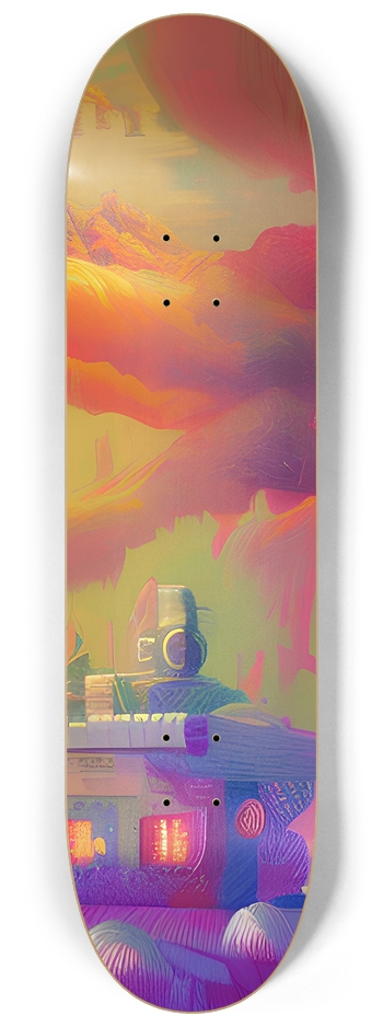 Psychedelic Landscape - Custom Skateboard 8-1/4 Skateboard Deck