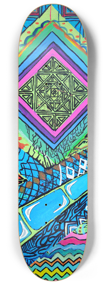 8.25 Triptych #2 8-1/4 Skateboard Deck