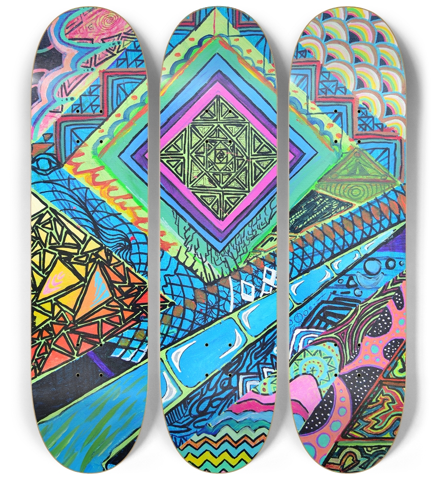 8.25 Triptych 3 Deck Wall Series