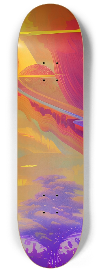 Psychedelic Landscape - Custom Skateboard 8-1/4 Skateboard Deck