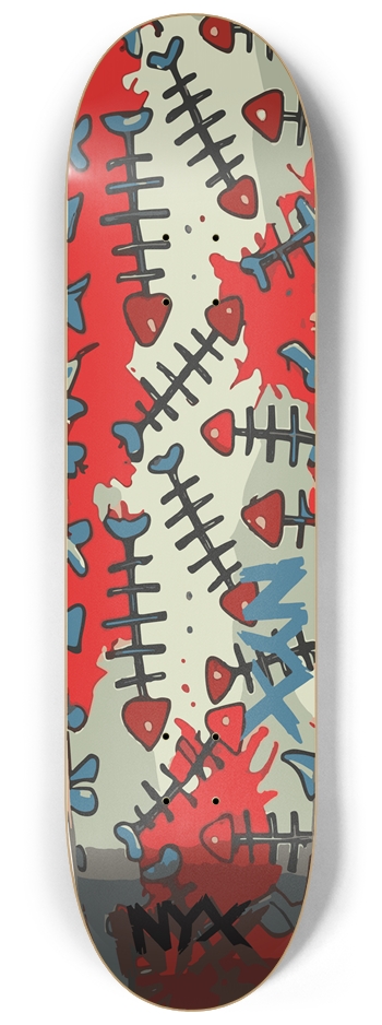 A fish skeleton 8-1/4 Skateboard Deck