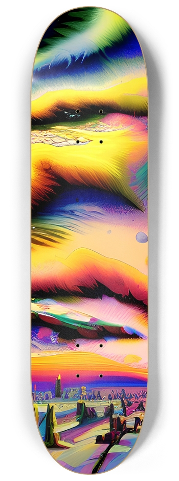 Psychedelic Sky - Custom Skateboard 8-1/4 Skateboard Deck