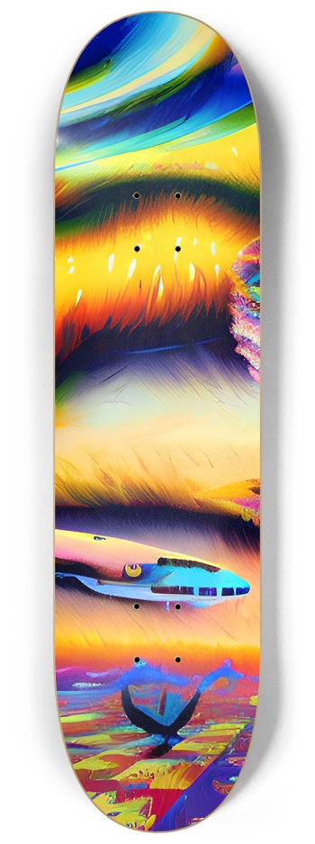 Abstract Psychedelic Design - Custom Skateboard 8-1/4 Skateboard Deck