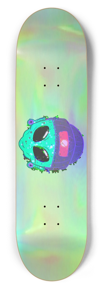 Holographic Alien 8-3/4 Inch Skateboard