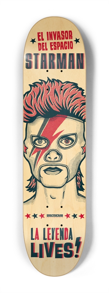 STARMAN LUCHA LIBRE MASK 7-1/4 Mini/Kid Skateboard