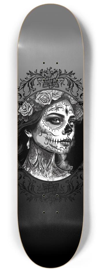 La Catrina Skateboard Chicano Art Lowrider Art 8-1/4 Skateboard Deck